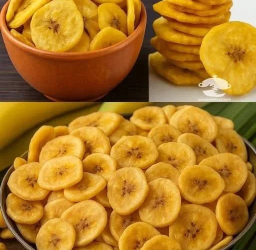 Chips de banana crocantes e saborosos, uma opção saudável de lanche.