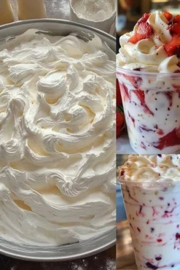 Creme para morangos delicioso e cremoso para sobremesas