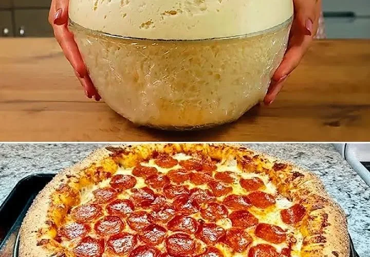 Masa deliciosa para pizza y pan recién horneado