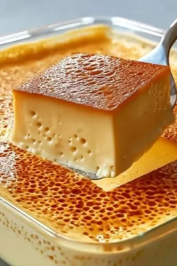 Flan de Baunilha da Vovó com caramelo dourado e textura cremosa