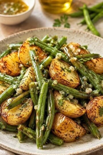 Judías Verdes Cocidas com Patatas e Vinagreta