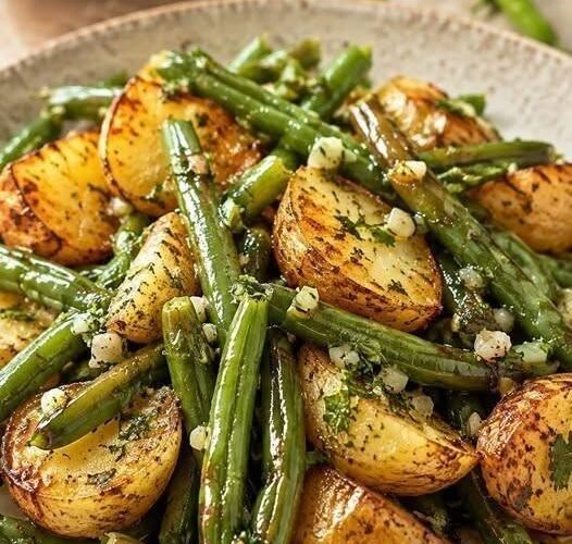 Judías Verdes Cocidas com Patatas e Vinagreta