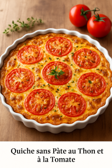 Quiche sans Pâte au Thon et à la Tomate