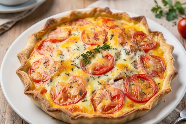 Quiche sans Pâte au Thon et à la Tomate