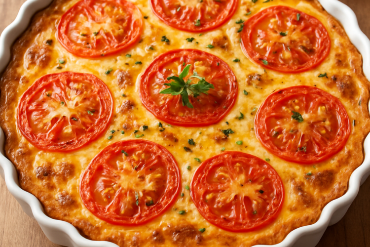 Quiche sans Pâte au Thon et à la Tomate