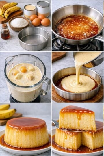 Sobremesa cremosa de banana caseira sem forno